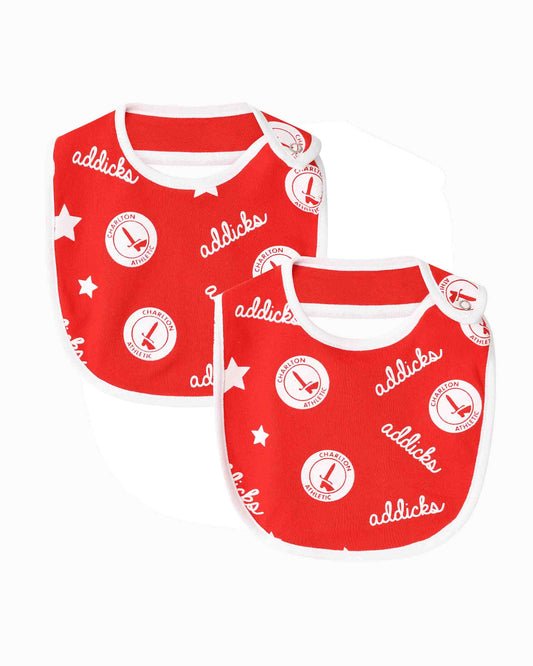 Addicks Red and White Bibs