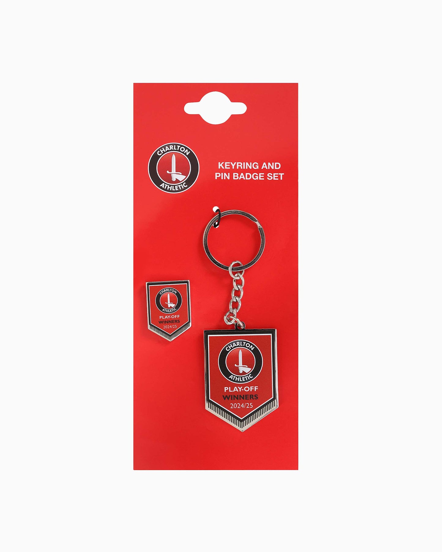 Playoff Winners Keyring and pin badge set
