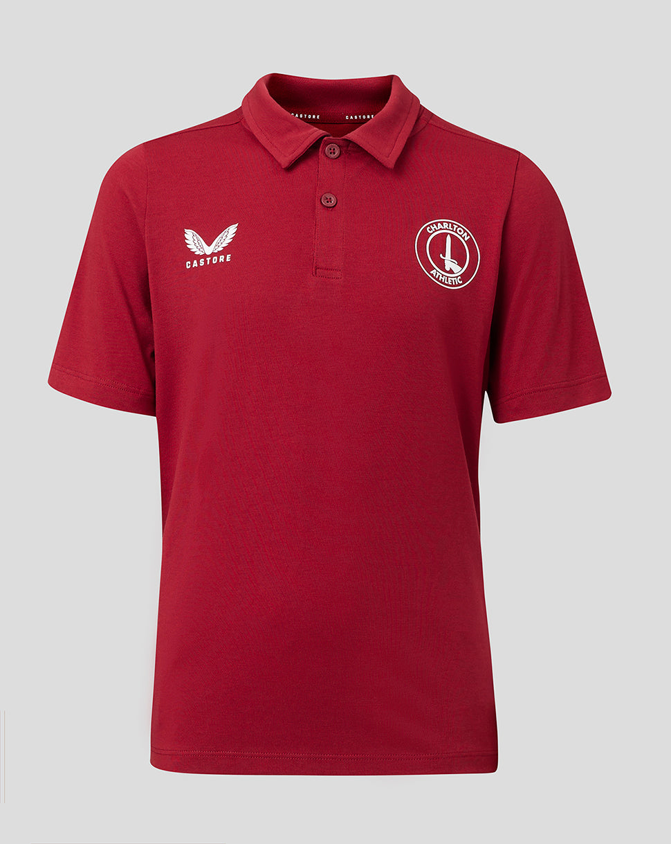 Junior 23/24 Players Travel Polo - Red